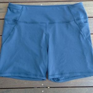 XL navy blue exercise shorts.